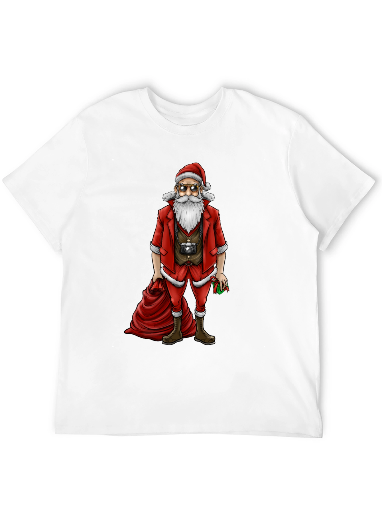 Hipster Santa T-Shirt - Cool Holiday Style