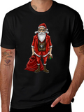 Hipster Santa T-Shirt - Cool Holiday Style