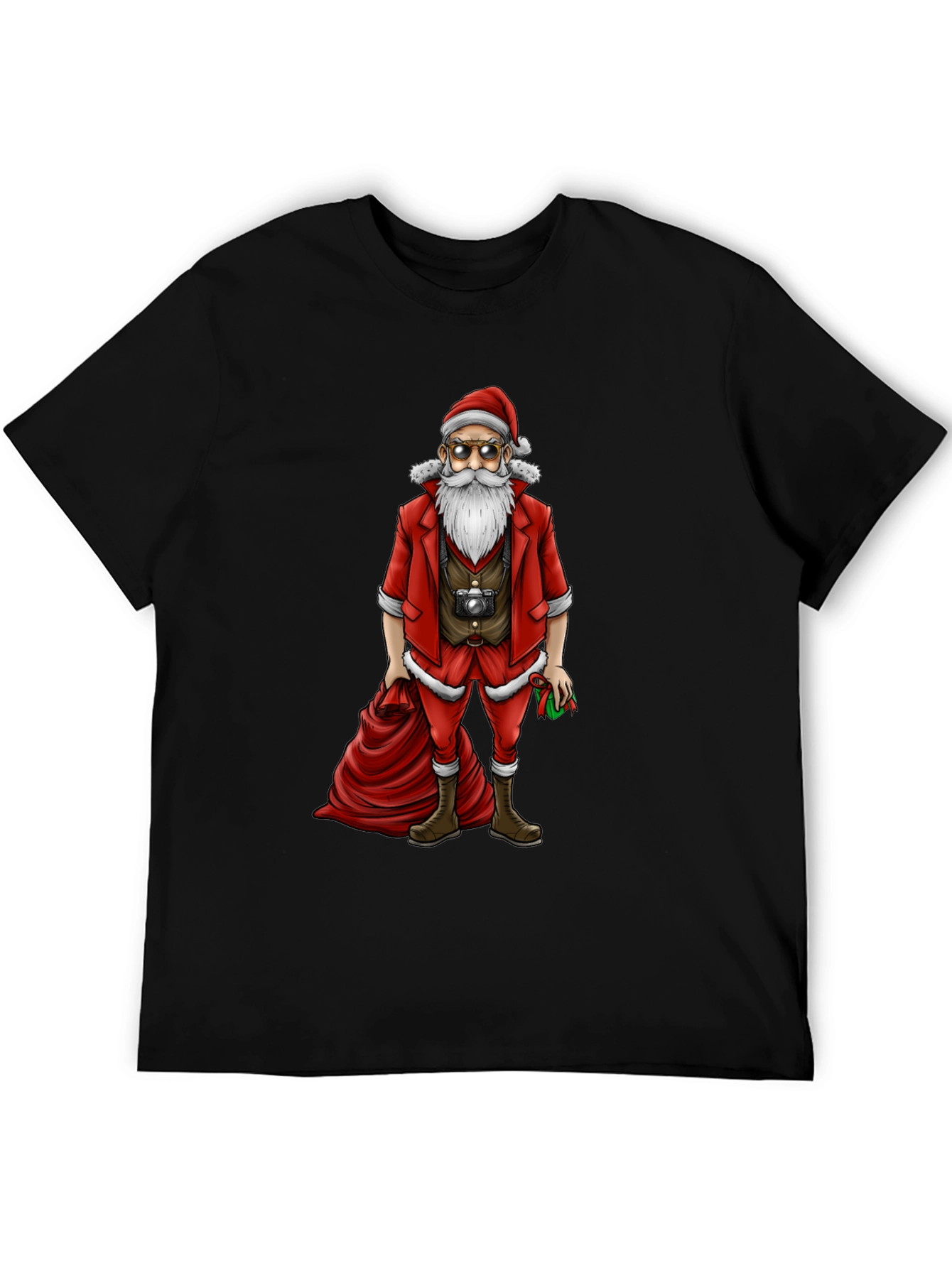 Hipster Santa T-Shirt - Cool Holiday Style