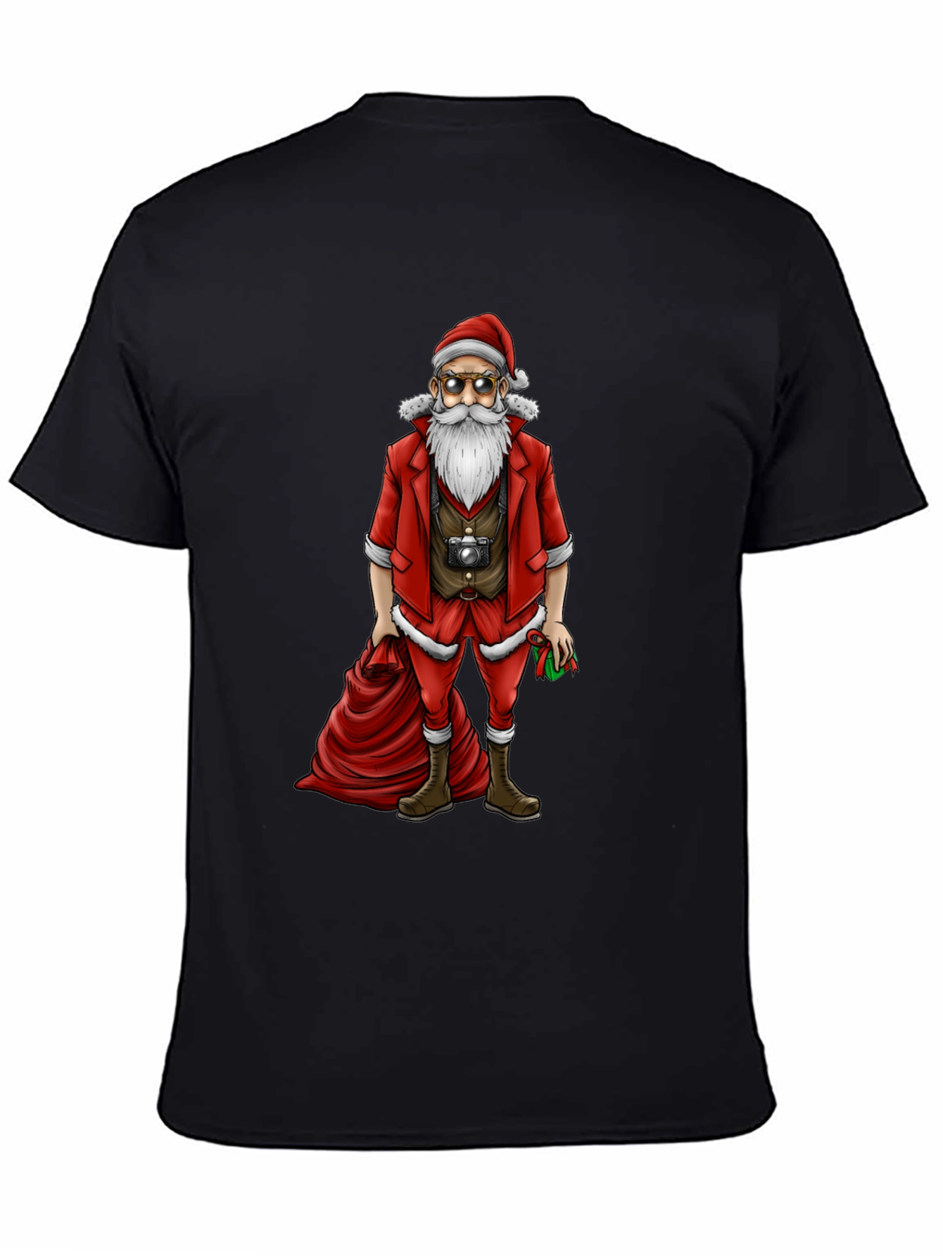 Hipster Santa T-Shirt - Cool Holiday Style