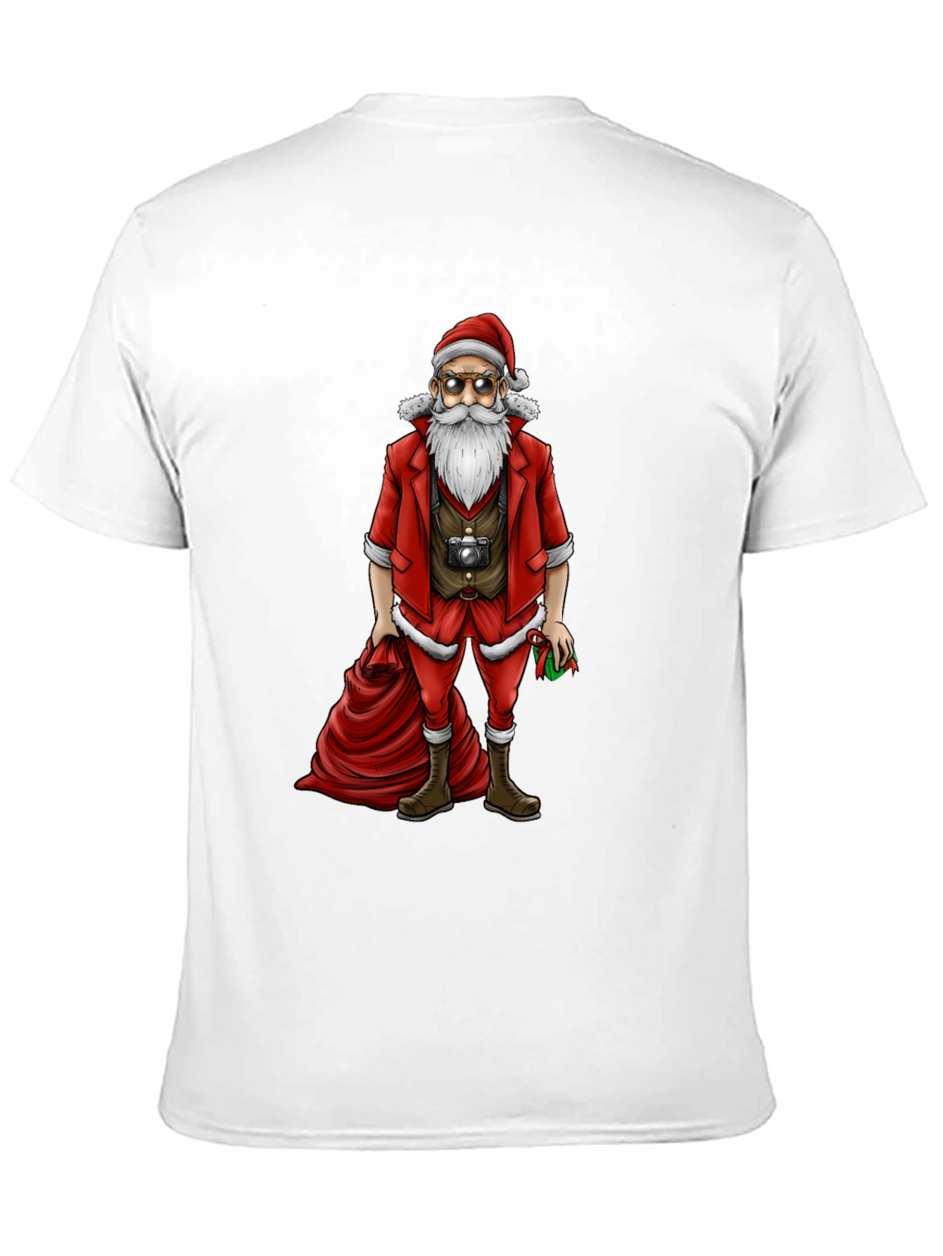Hipster Santa T-Shirt - Cool Holiday Style