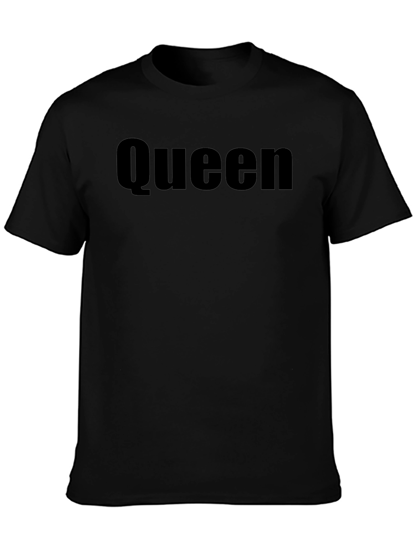 Queen Graphic Tee - Black Cotton Casual T-Shirt