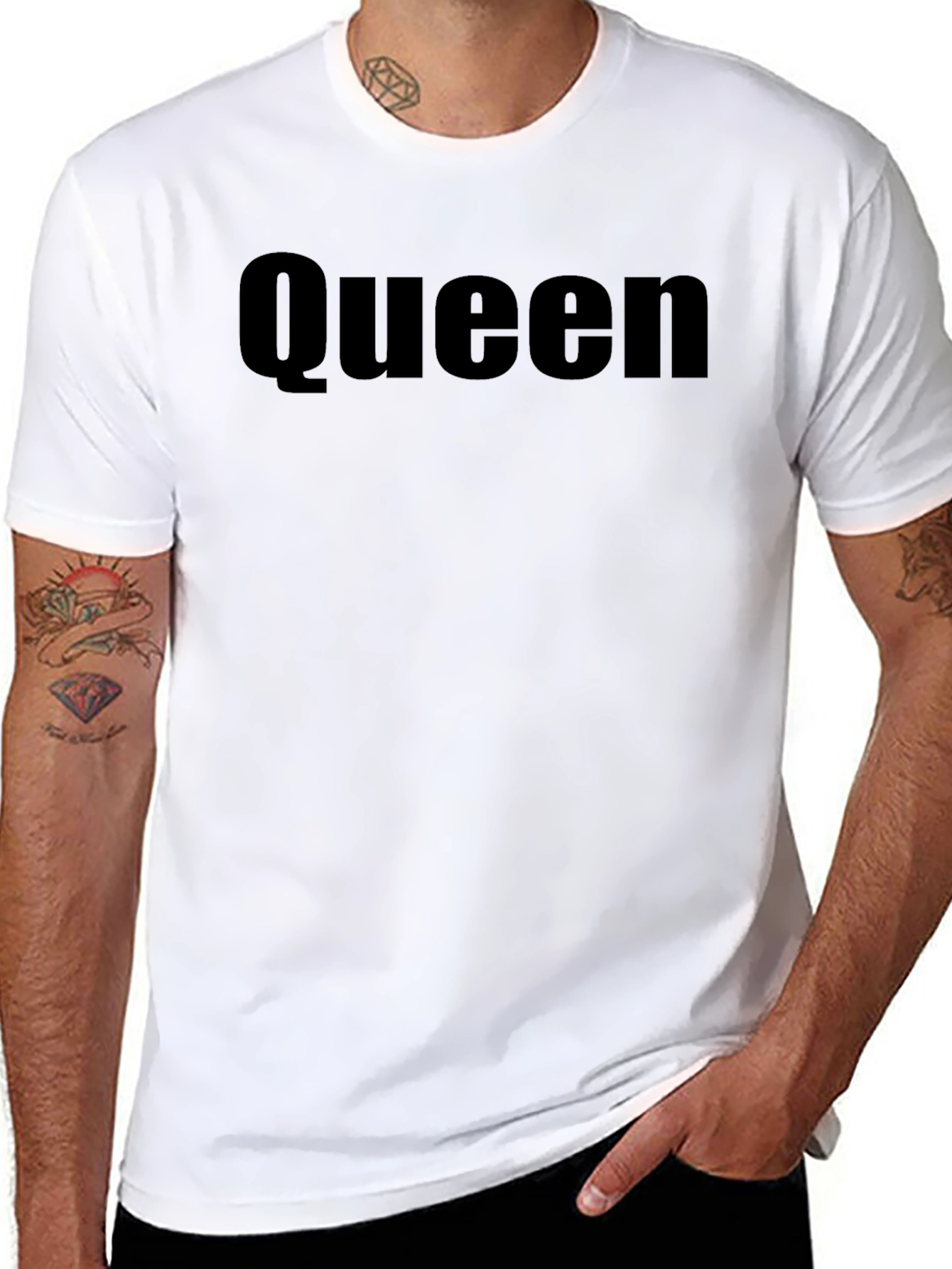 Queen Graphic Tee - Black Cotton Casual T-Shirt