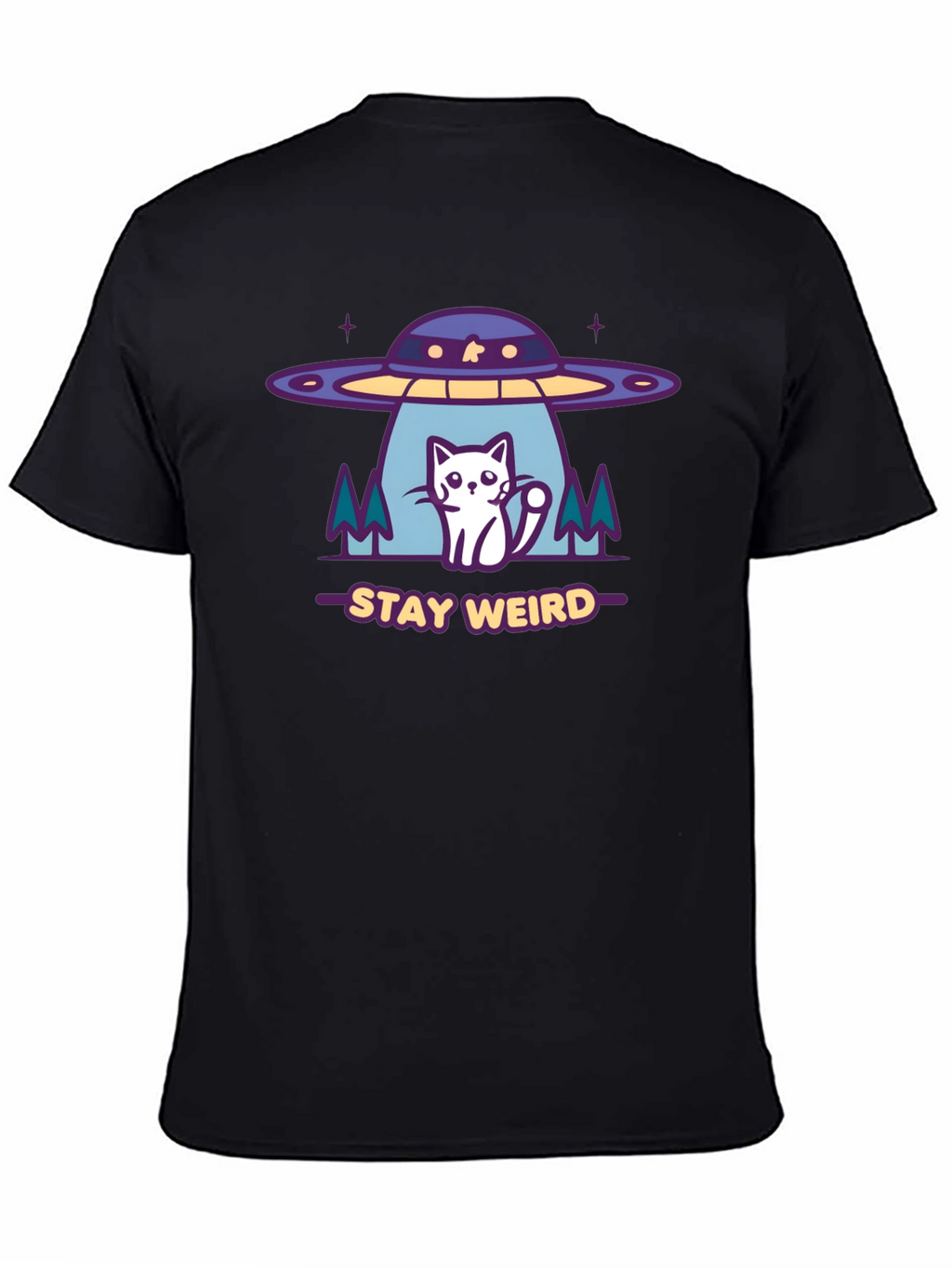 Stay Weird Alien Cat Graphic Tee