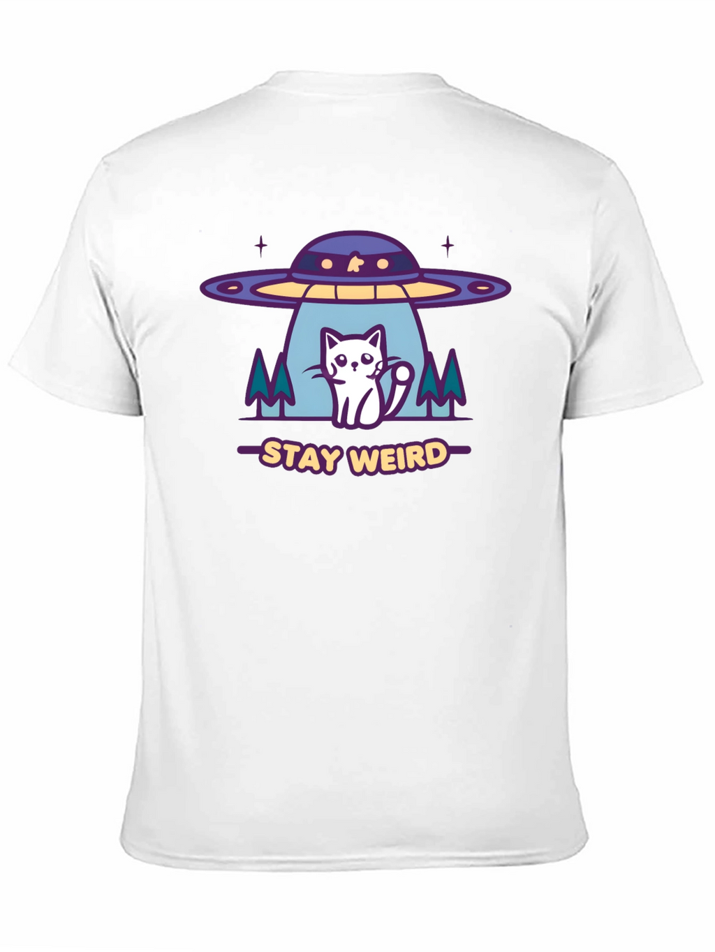Stay Weird Alien Cat Graphic Tee
