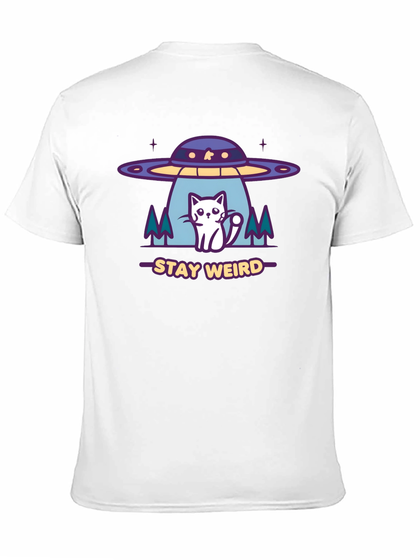 Stay Weird Alien Cat Graphic Tee