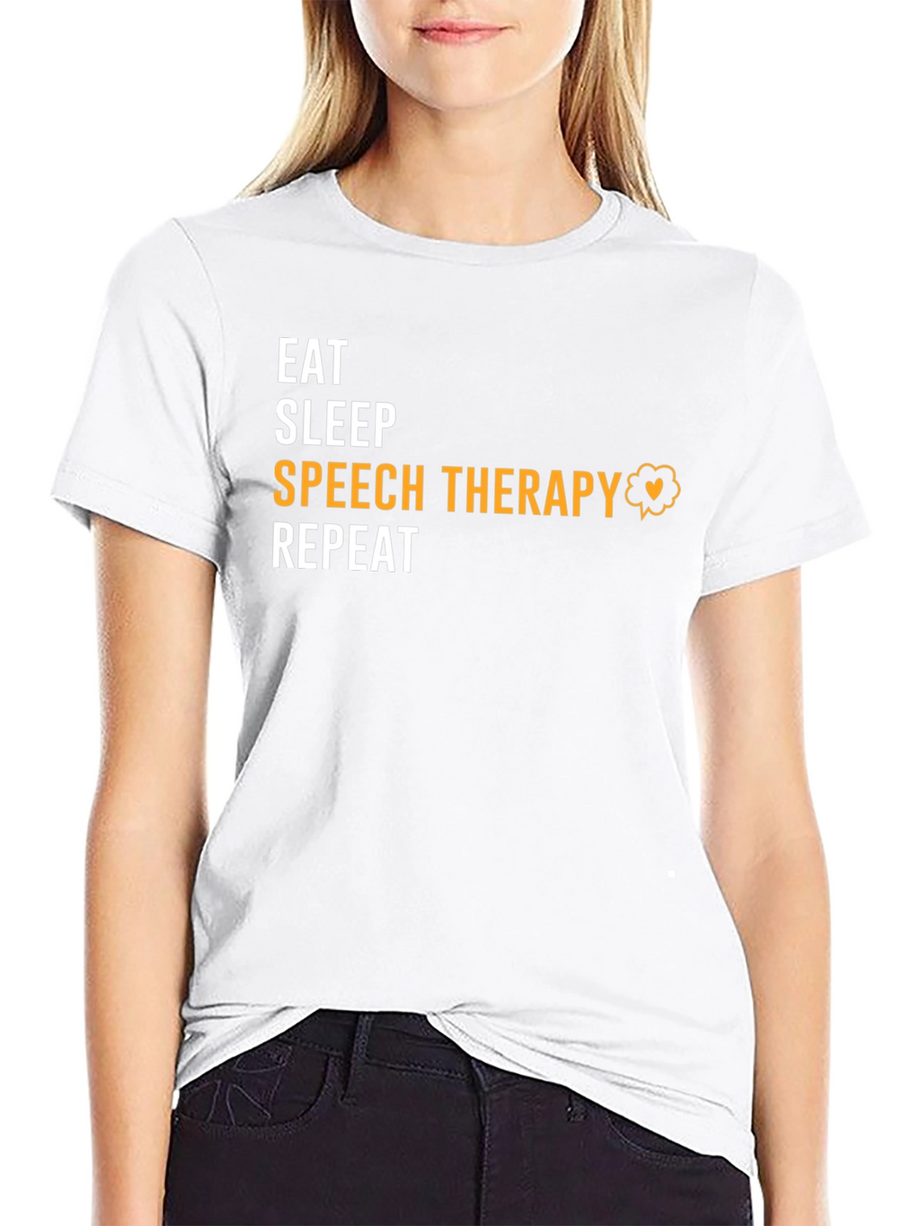 Eat Sleep Speech Therapy Repeat Black T-Shirt