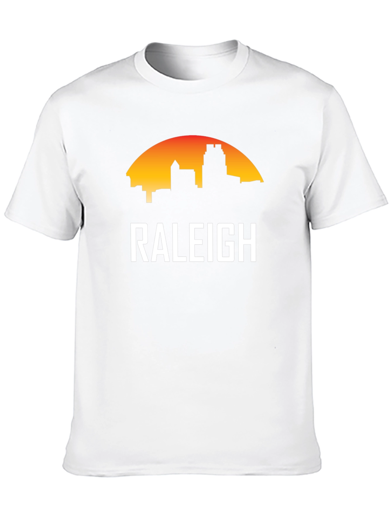 Raleigh Skyline Graphic Tee - Black Cotton T-Shirt