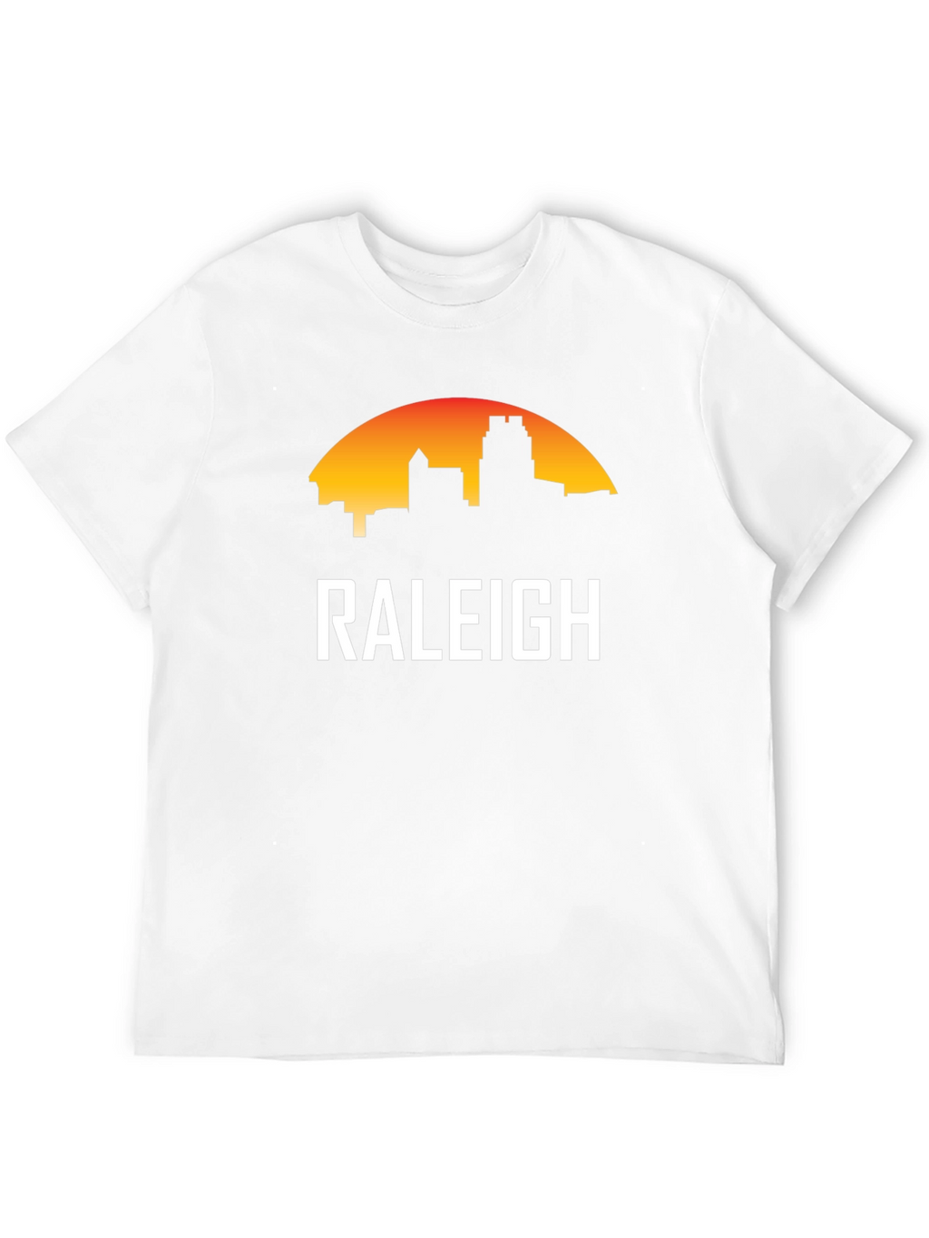Raleigh Skyline Graphic Tee - Black Cotton T-Shirt