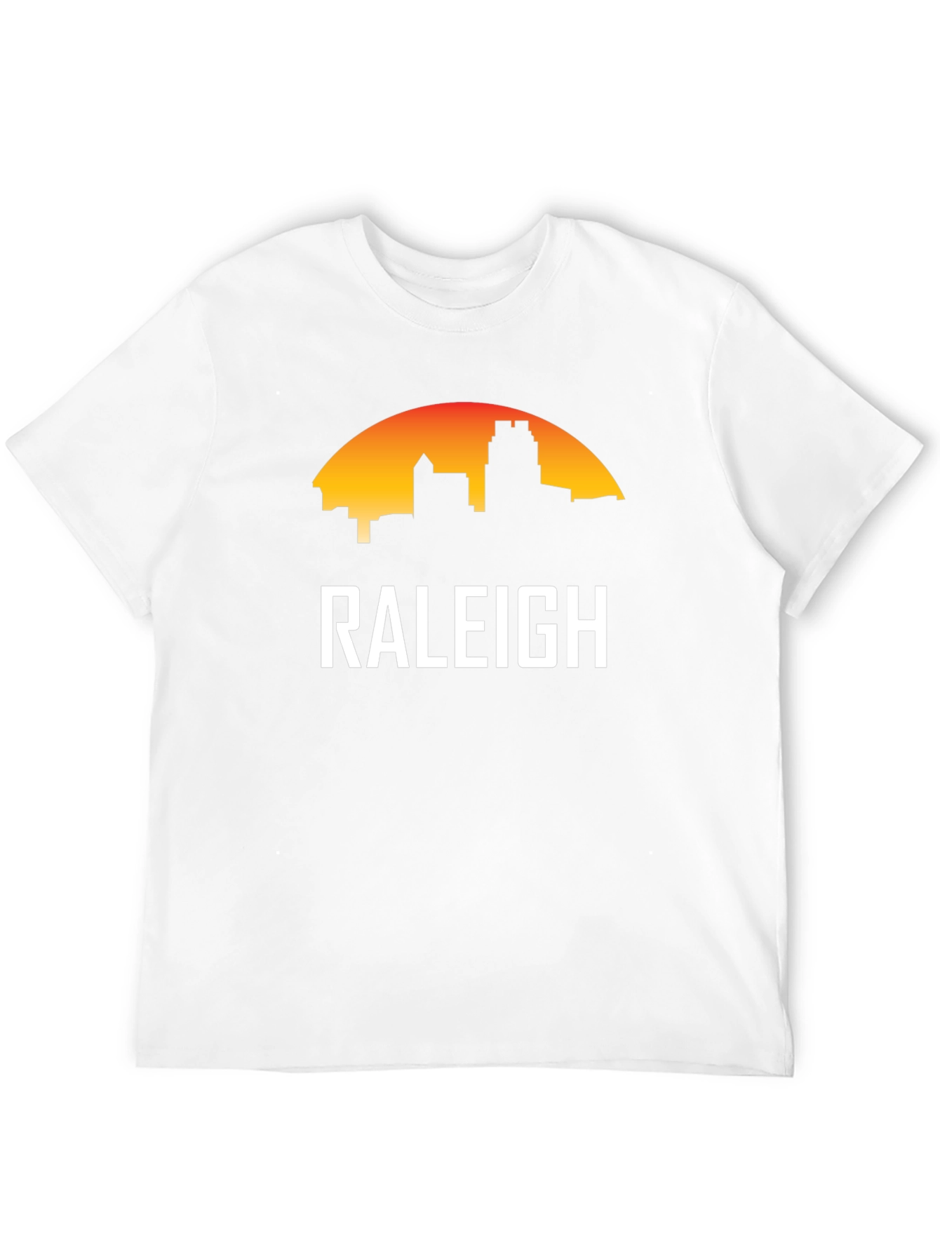 Raleigh Skyline Graphic Tee - Black Cotton T-Shirt