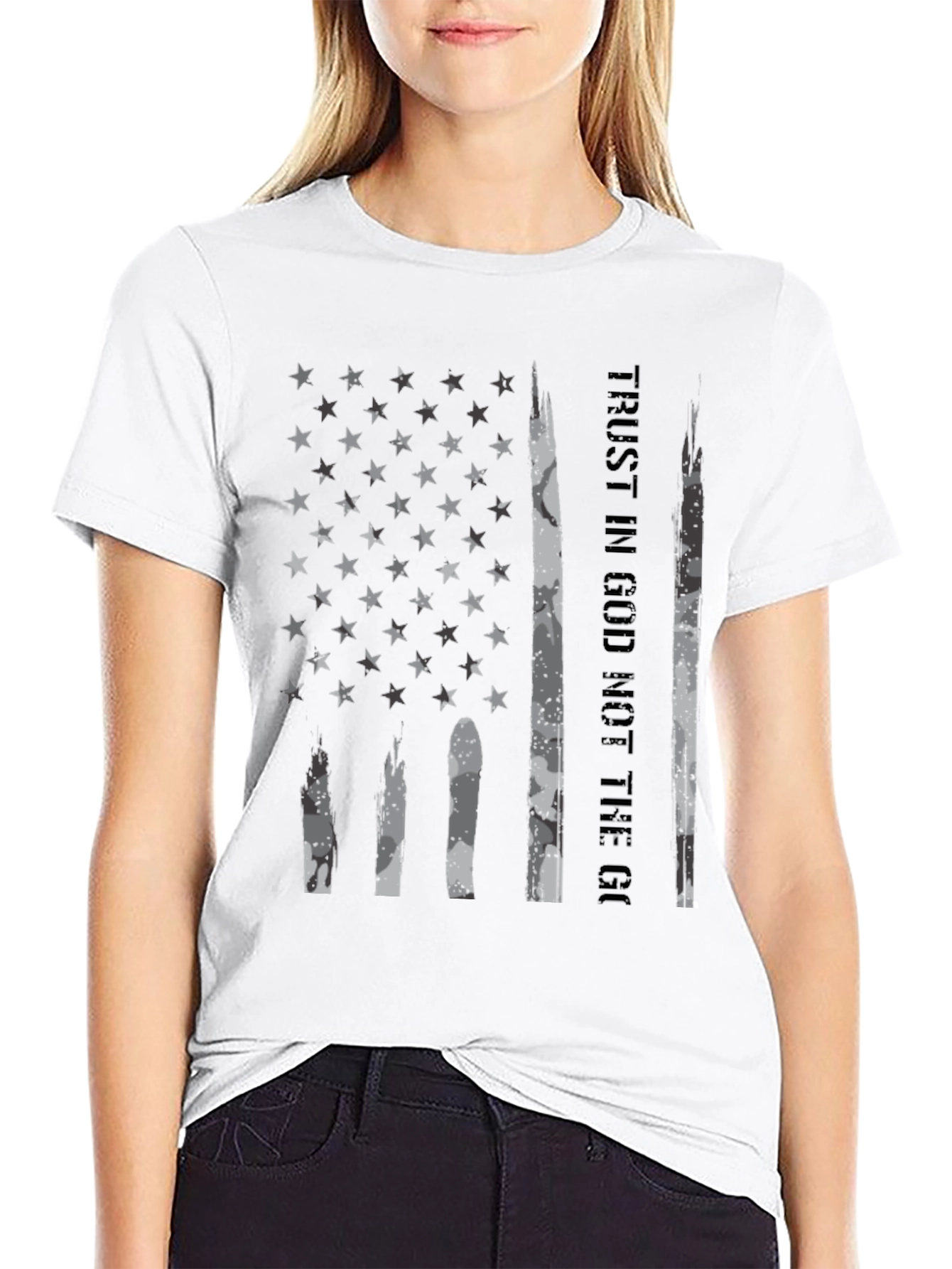 Trust In God American Flag Graphic T-Shirt