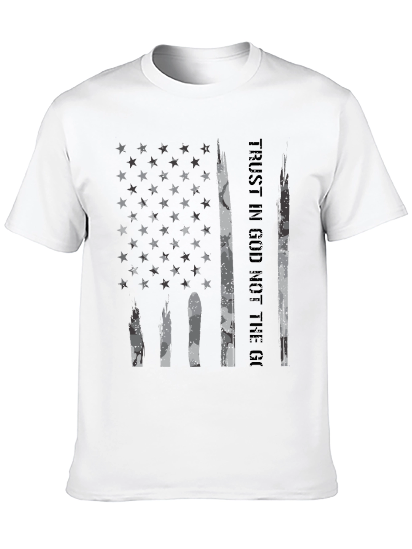 Trust In God American Flag Graphic T-Shirt