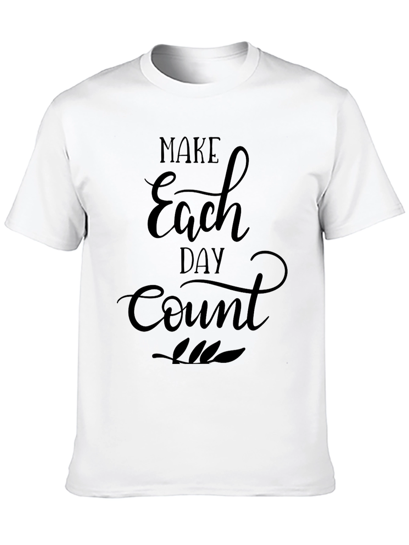 Make Each Day Count Graphic T-Shirt - Black