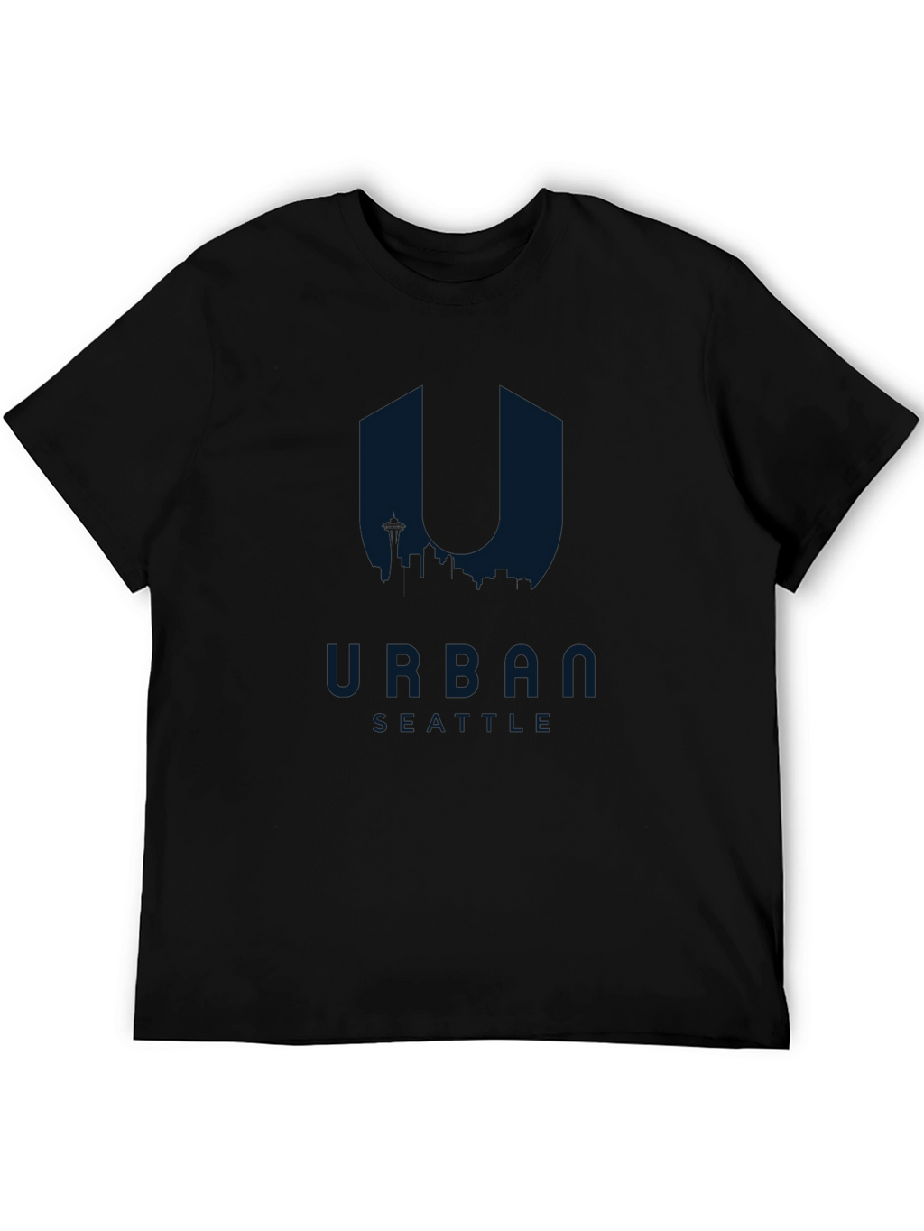 Urban Seattle Graphic Tee - Mens Black T-Shirt