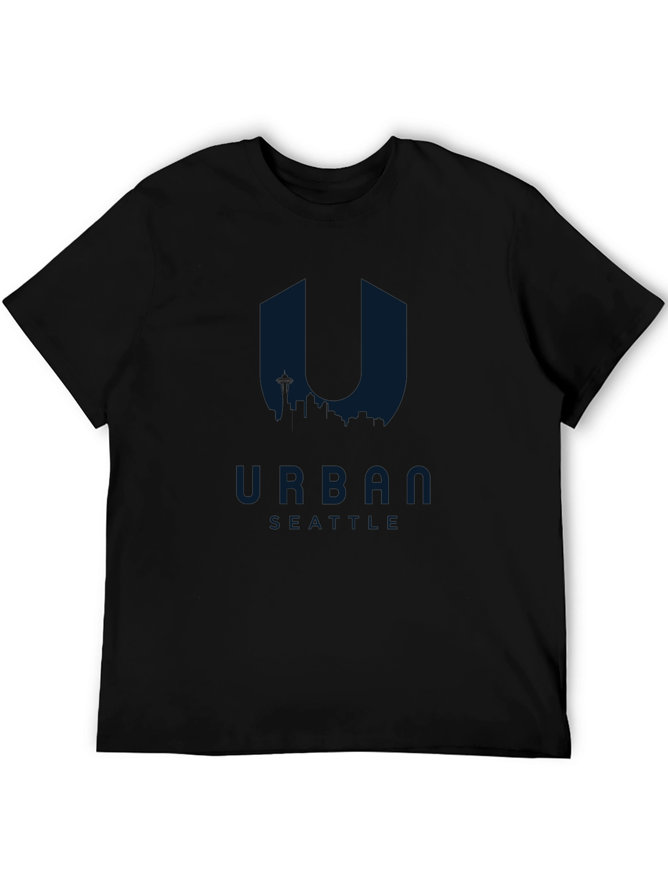 Urban Seattle Graphic Tee - Mens Black T-Shirt