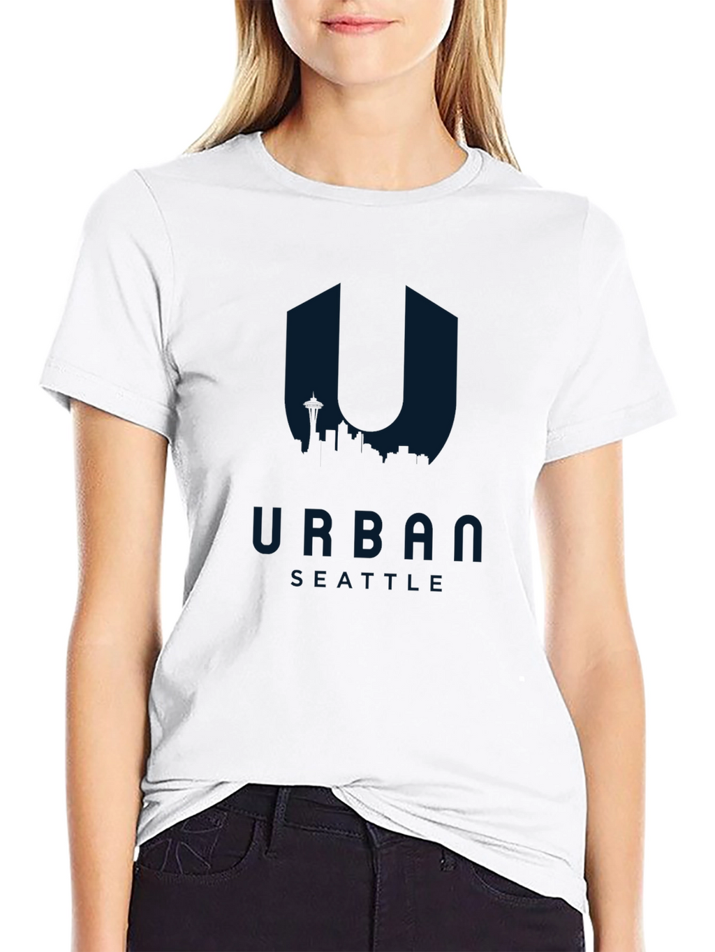 Urban Seattle Graphic Tee - Mens Black T-Shirt
