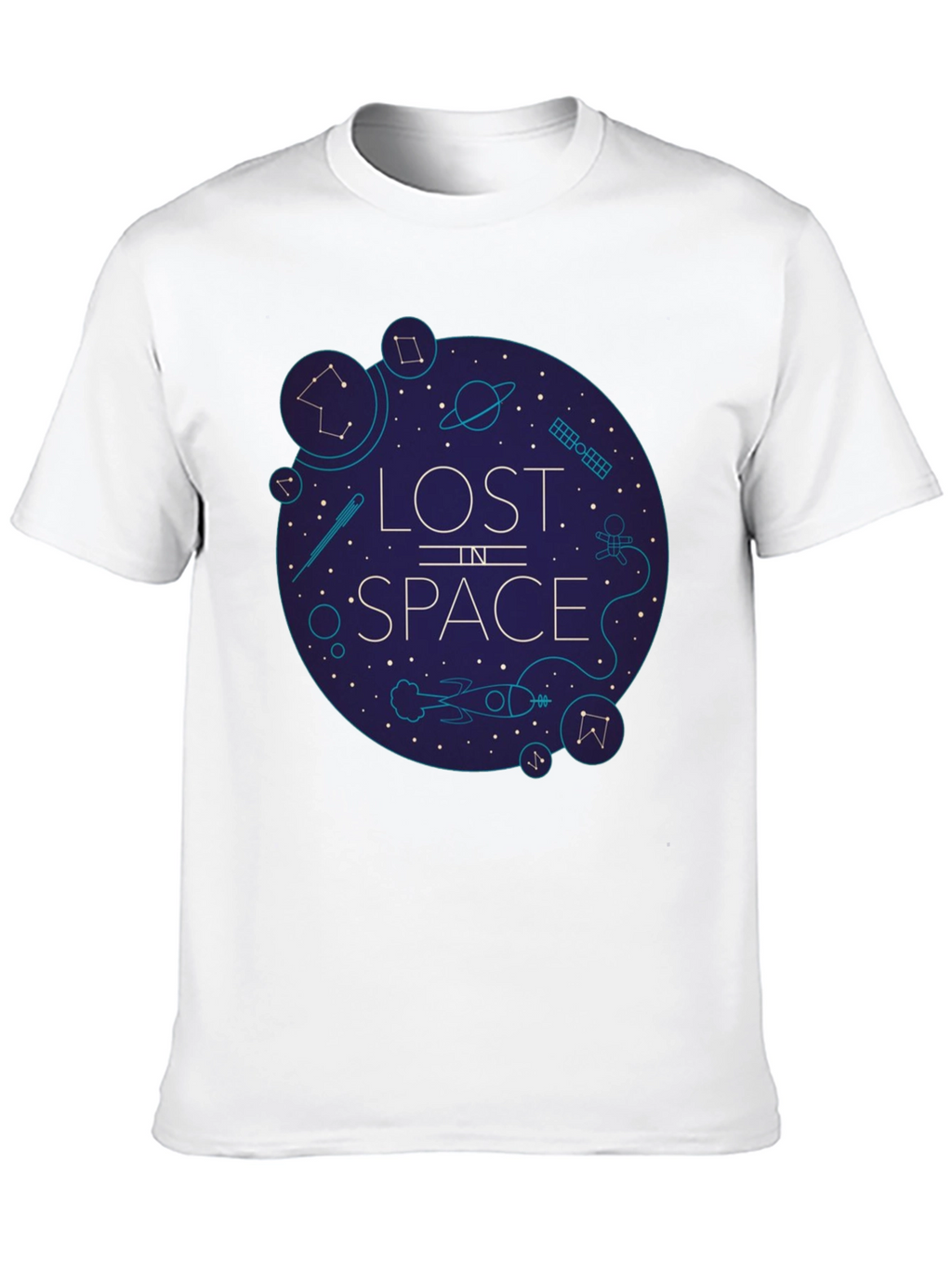 Lost in Space Graphic Tee - Black Cotton Blend