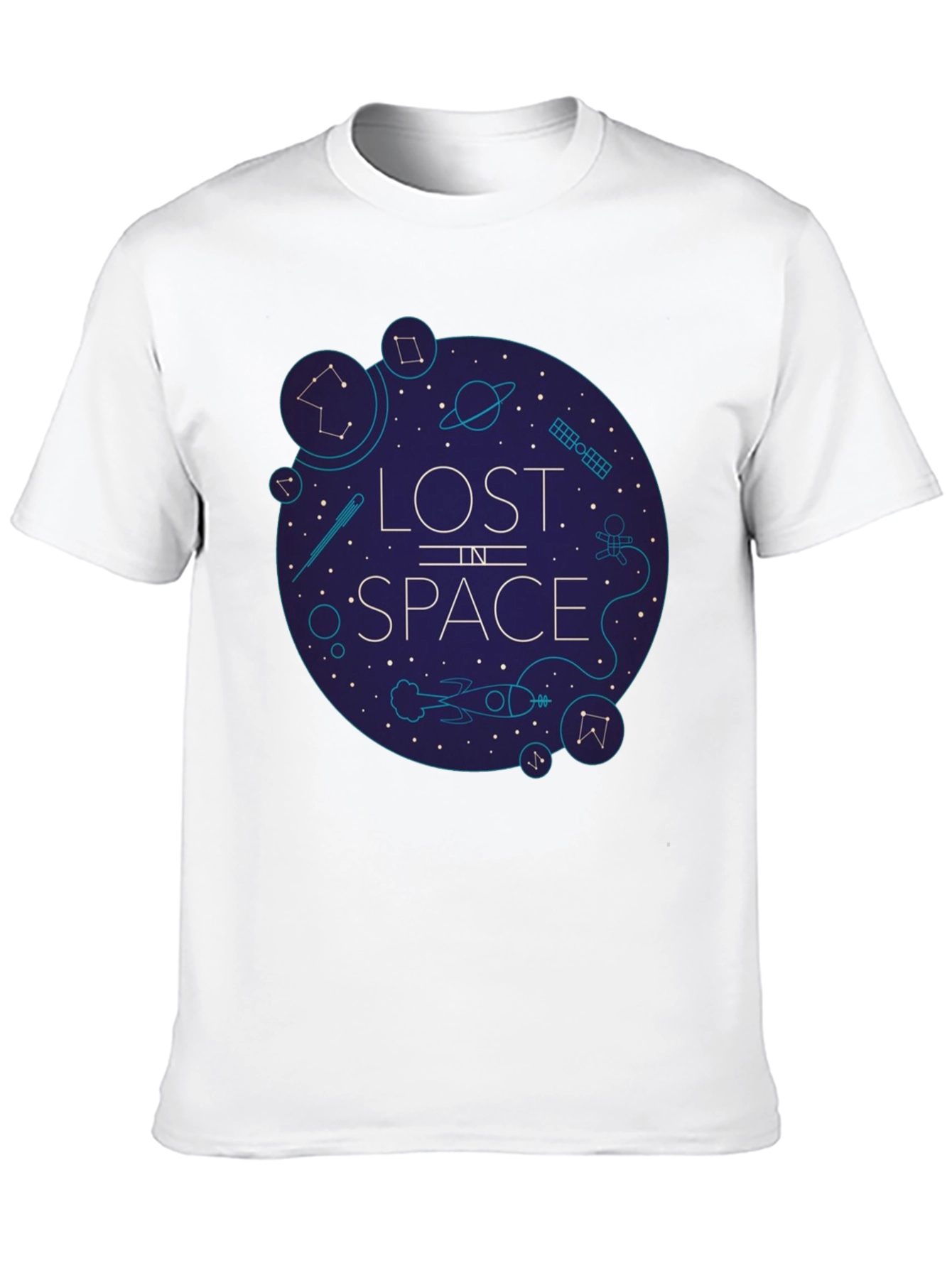 Lost in Space Graphic Tee - Black Cotton Blend