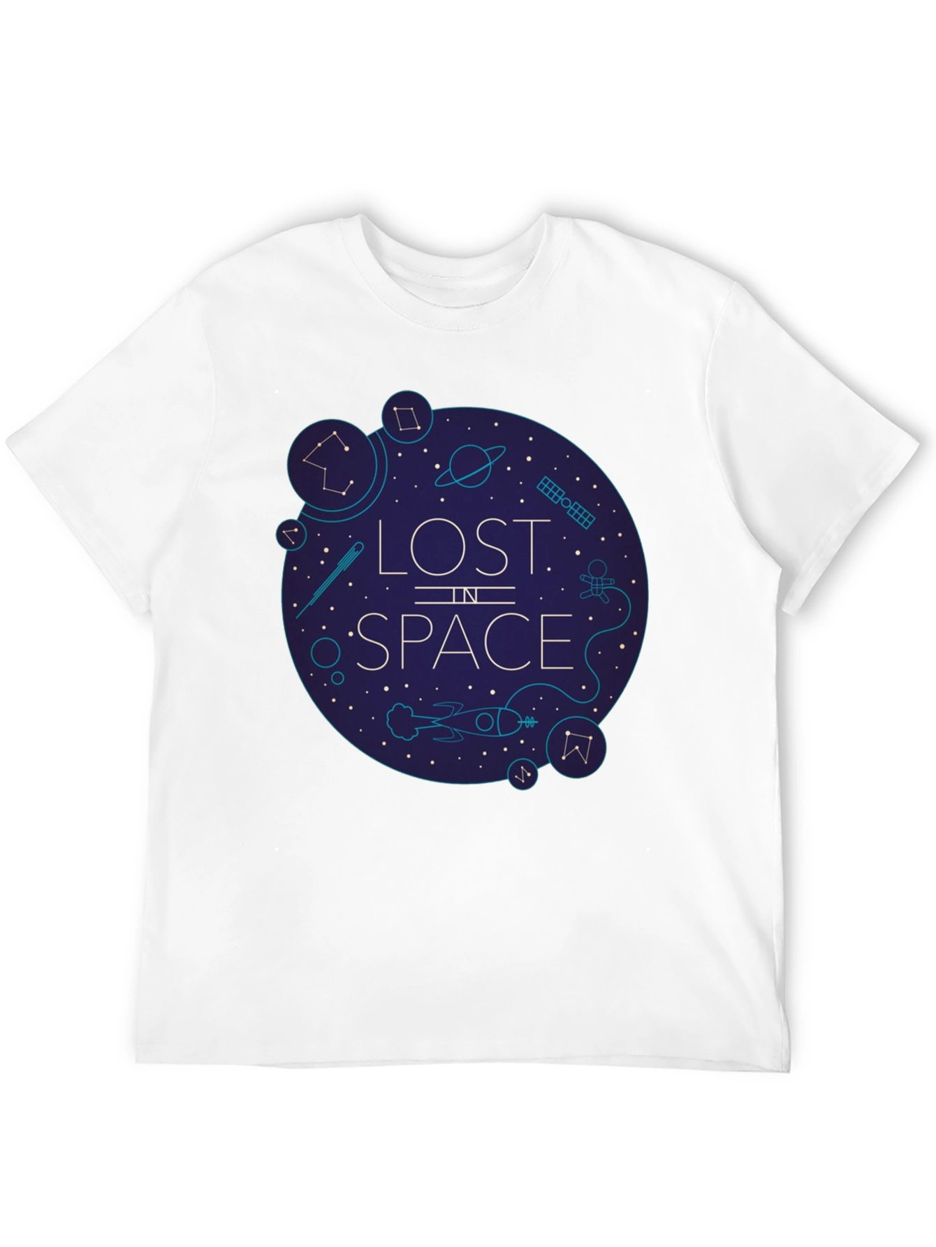 Lost in Space Graphic Tee - Black Cotton Blend
