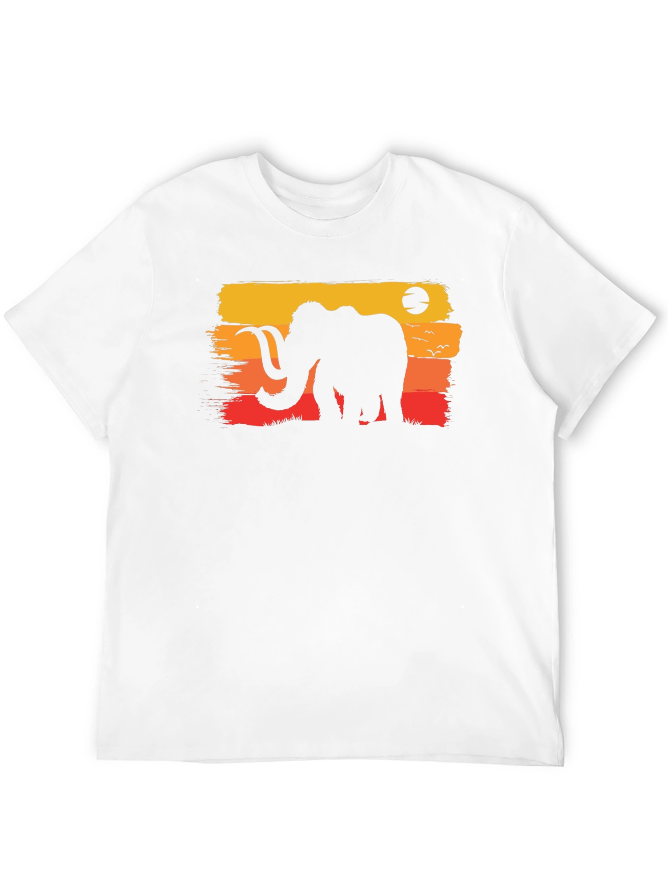 Retro Mammoth Graphic Tee - Black