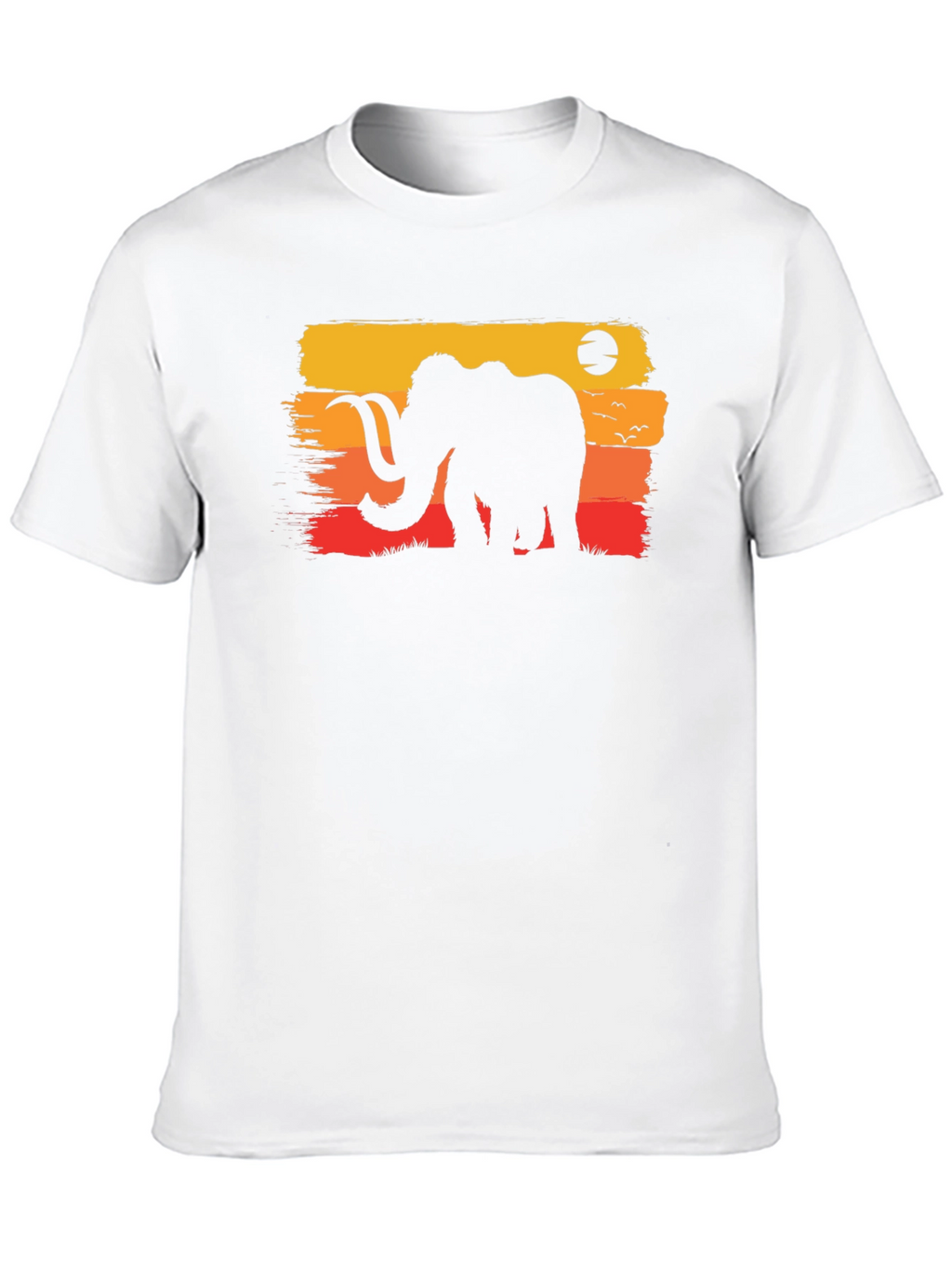 Retro Mammoth Graphic Tee - Black