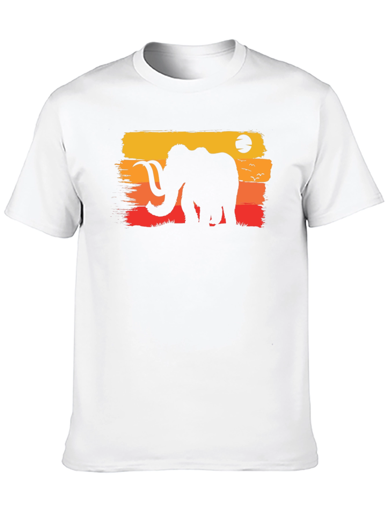 Retro Mammoth Graphic Tee - Black