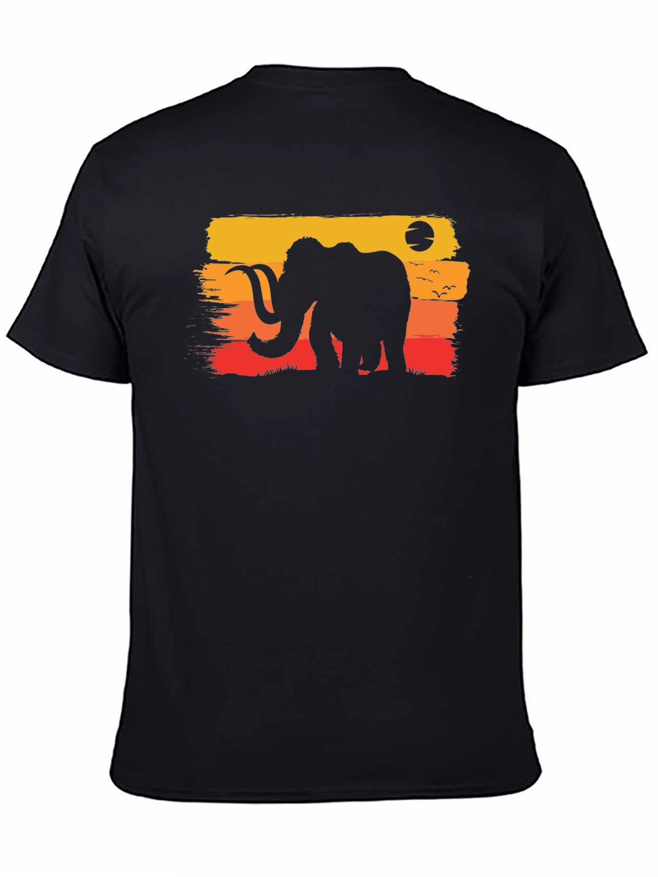 Retro Mammoth Graphic Tee - Black