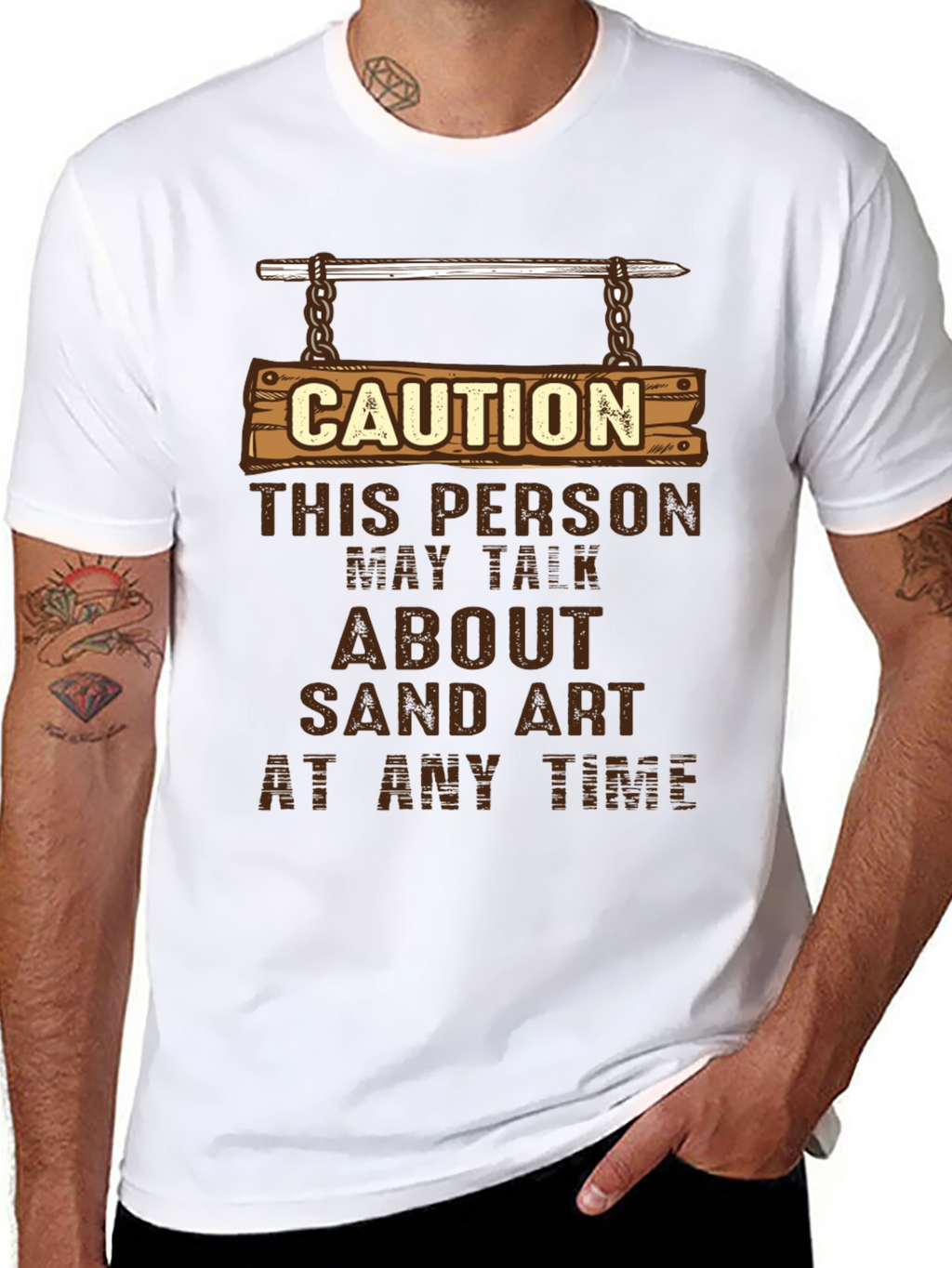 Caution Sand Art T-Shirt
