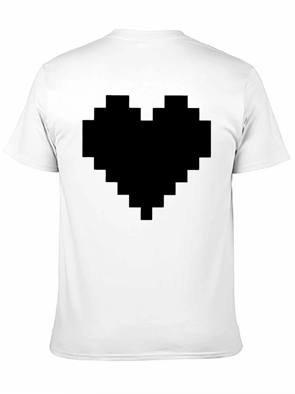 Pixel Heart Graphic Tee - Black Casual Shirt