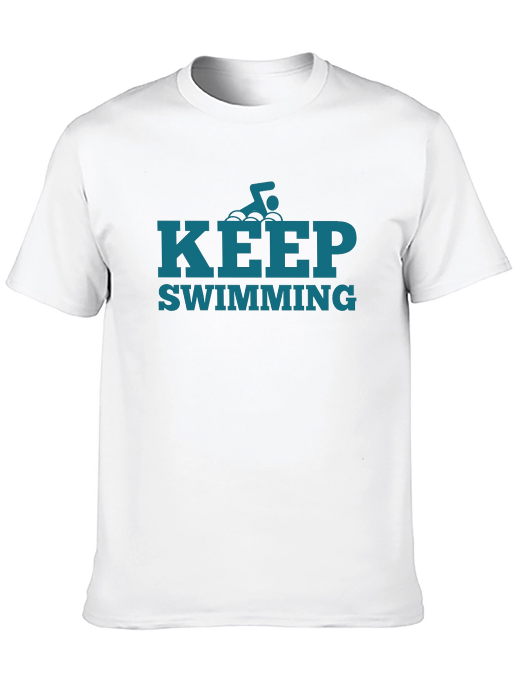 Keep Swimming Graphic Tee - Motivational Style