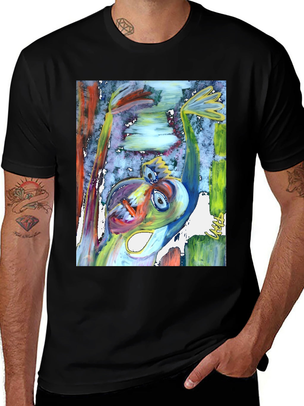 Abstract Art Graphic Tee - Unique Design