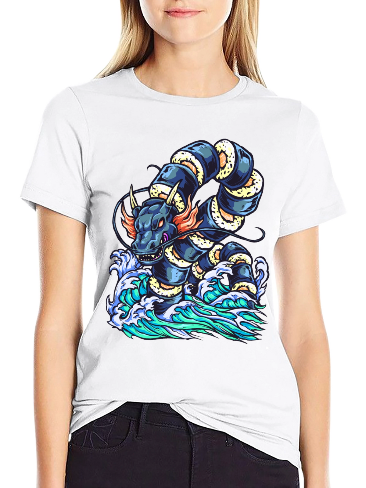 Dragon Serpent Wave Graphic Tee