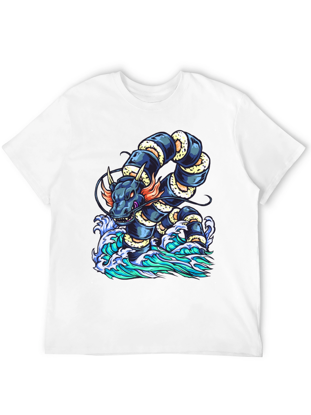 Dragon Serpent Wave Graphic Tee