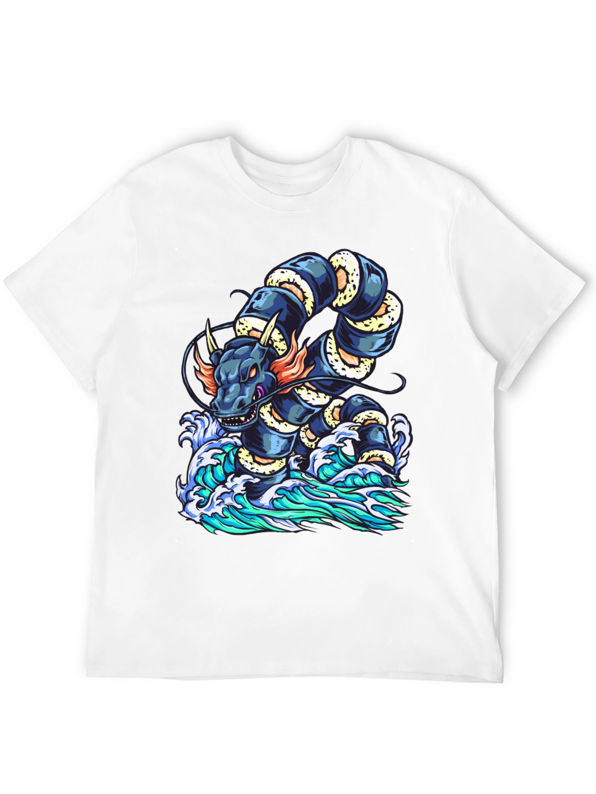 Dragon Serpent Wave Graphic Tee