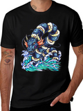 Dragon Serpent Wave Graphic Tee