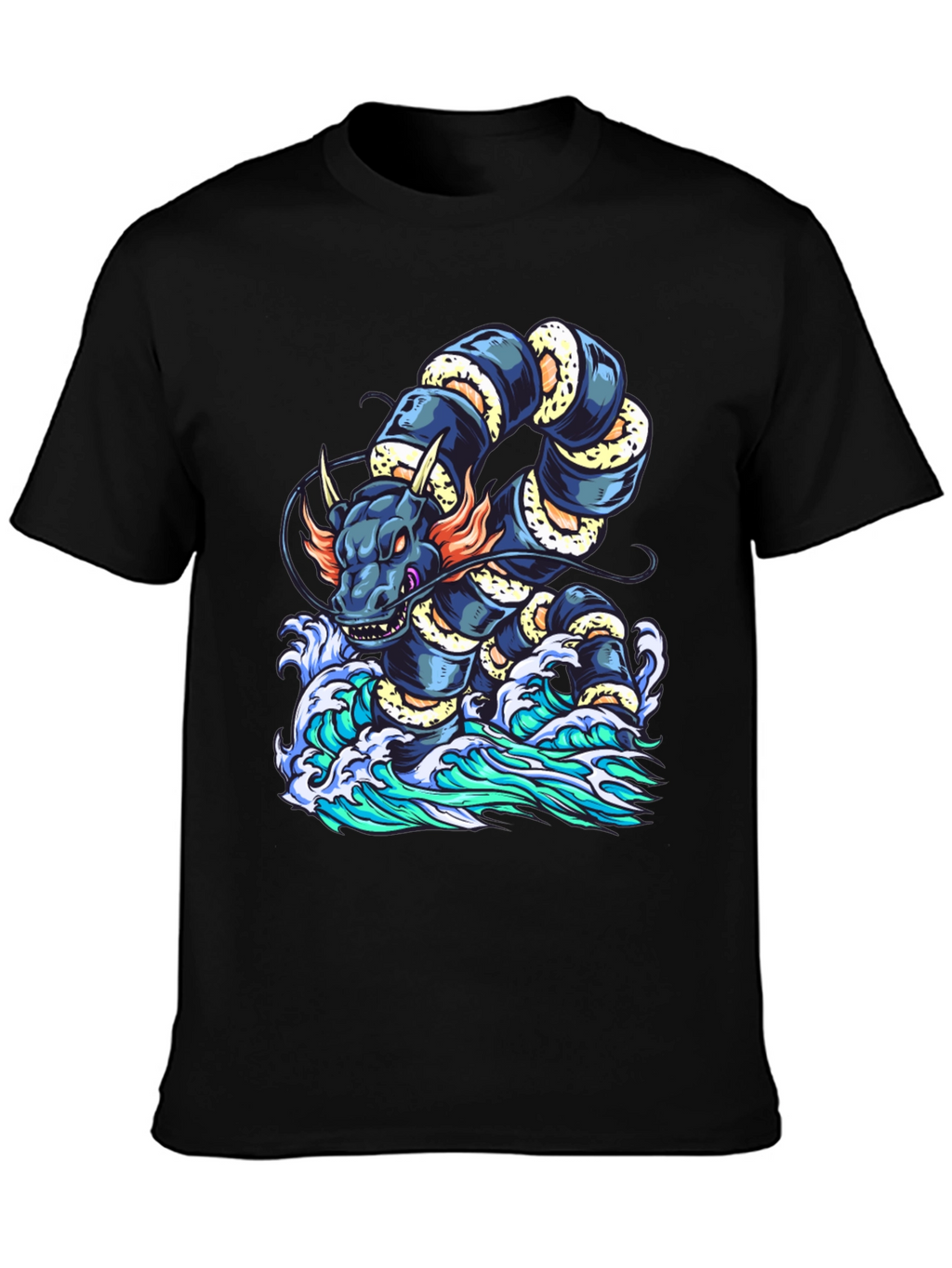 Dragon Serpent Wave Graphic Tee