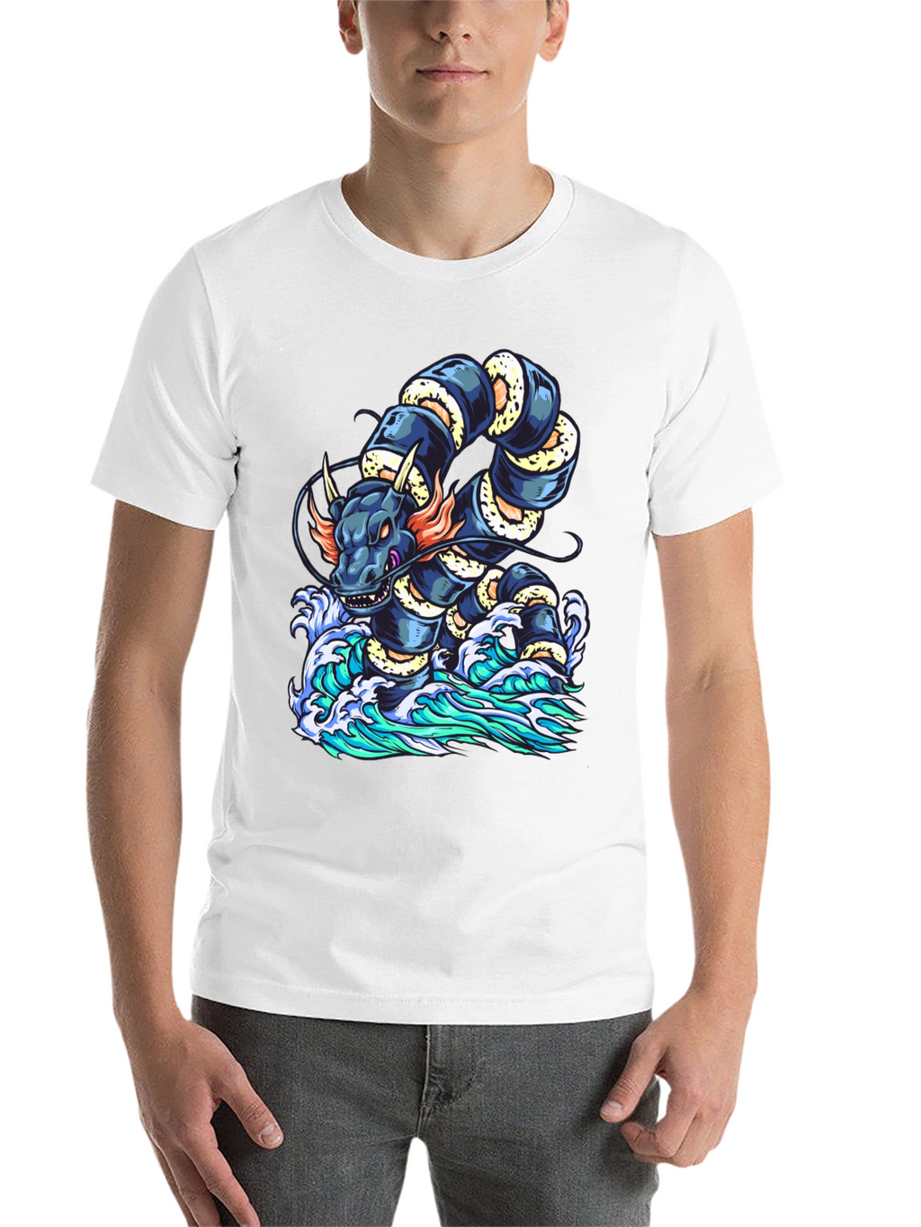 Dragon Serpent Wave Graphic Tee