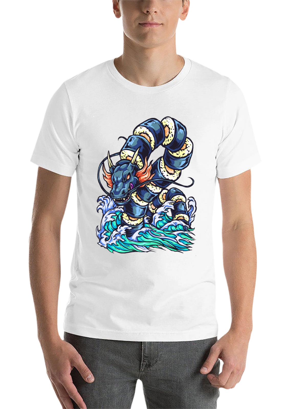 Dragon Serpent Wave Graphic Tee