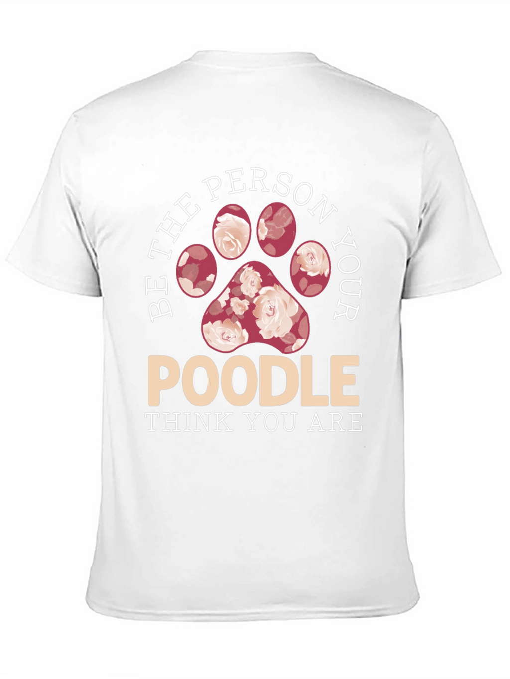 Poodle Lover Floral Paw Print T-Shirt