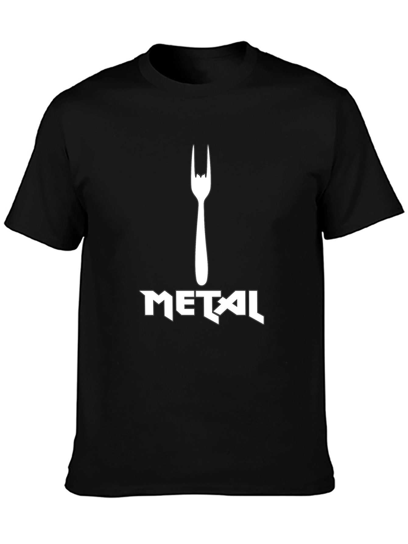 Metal Fork Graphic Black T-Shirt