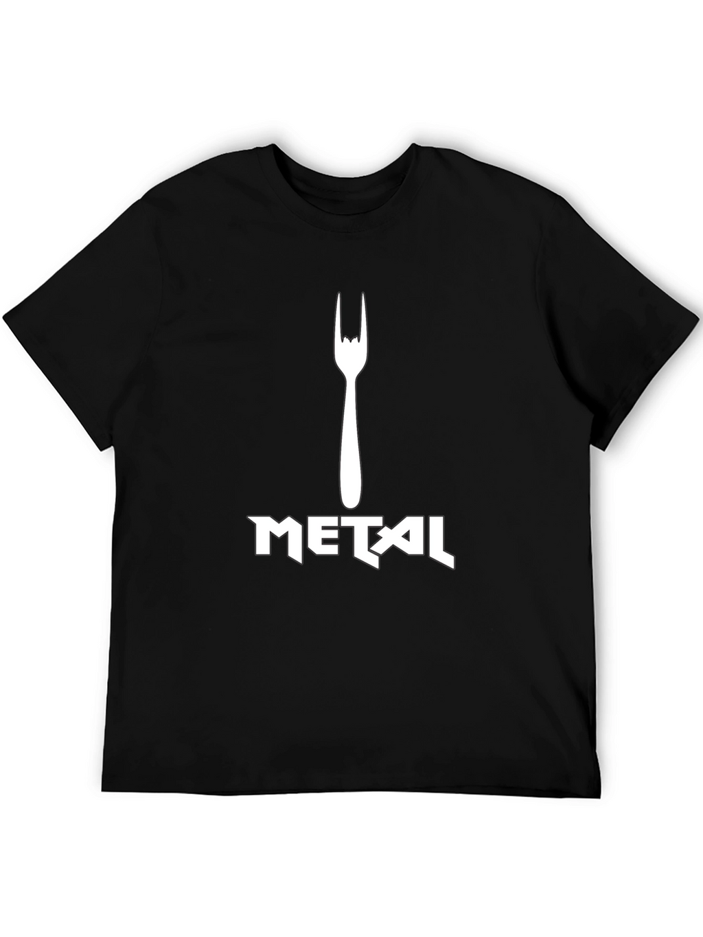 Metal Fork Graphic Black T-Shirt