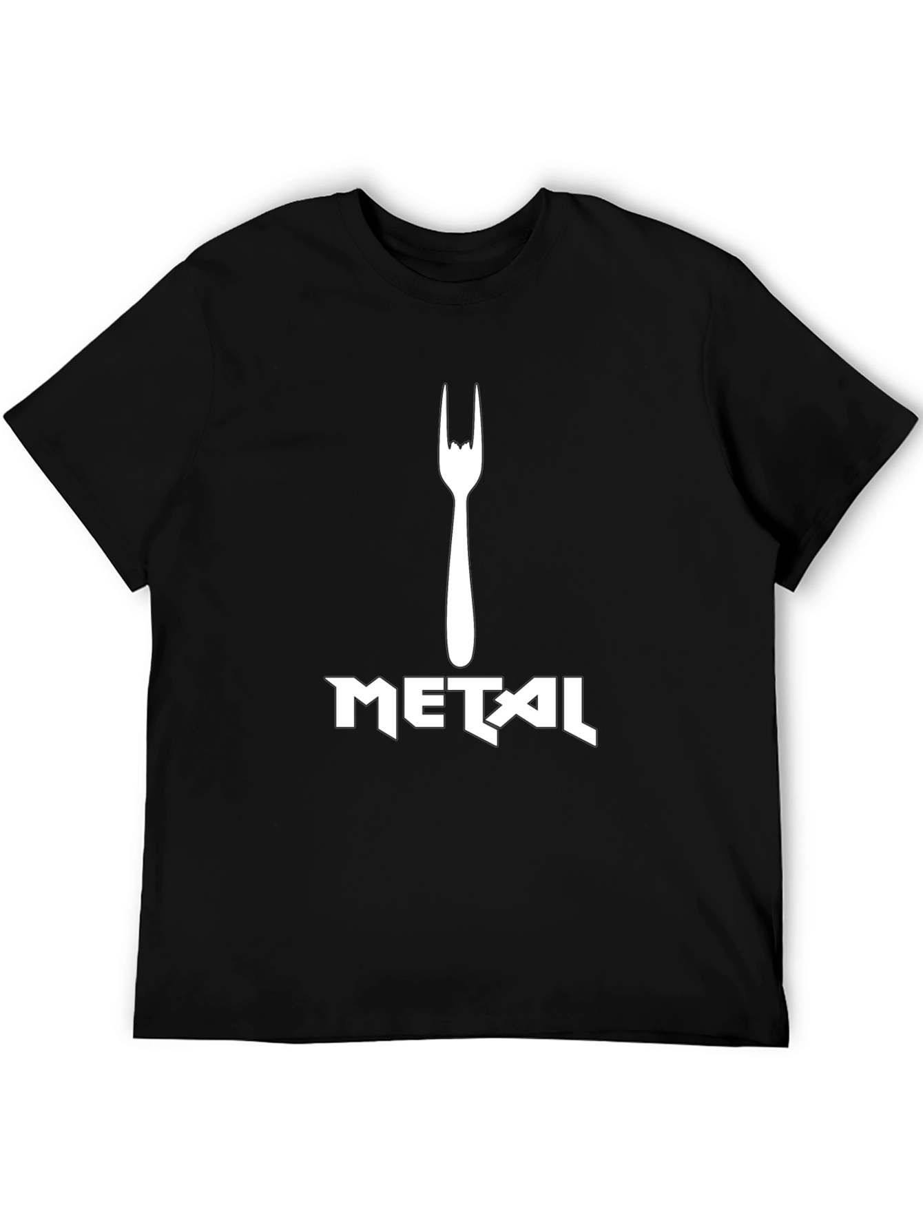 Metal Fork Graphic Black T-Shirt