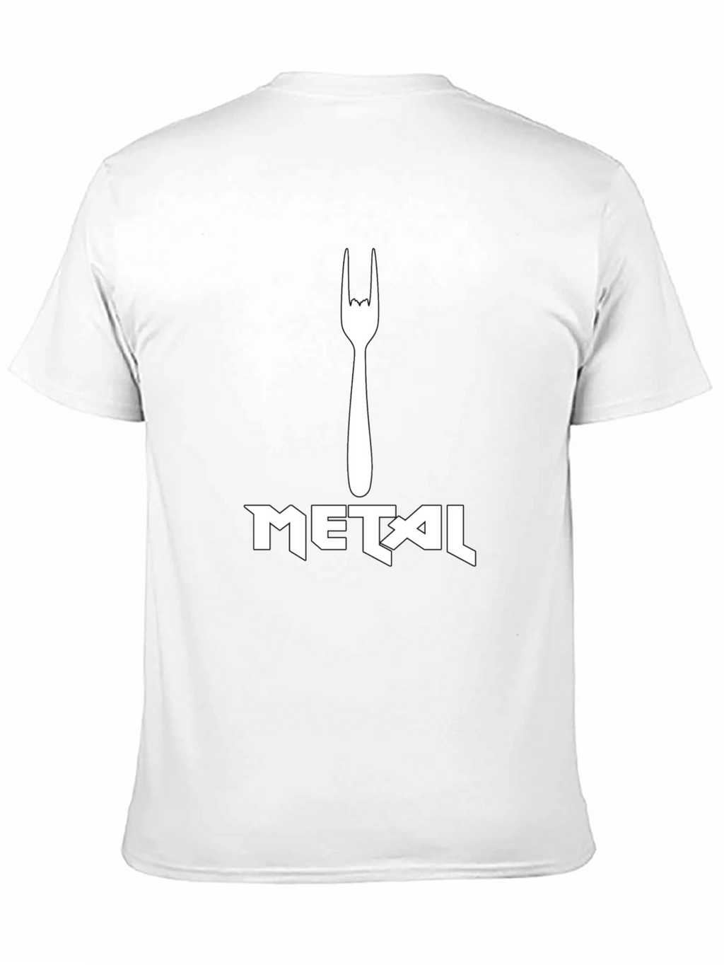 Metal Fork Graphic Black T-Shirt