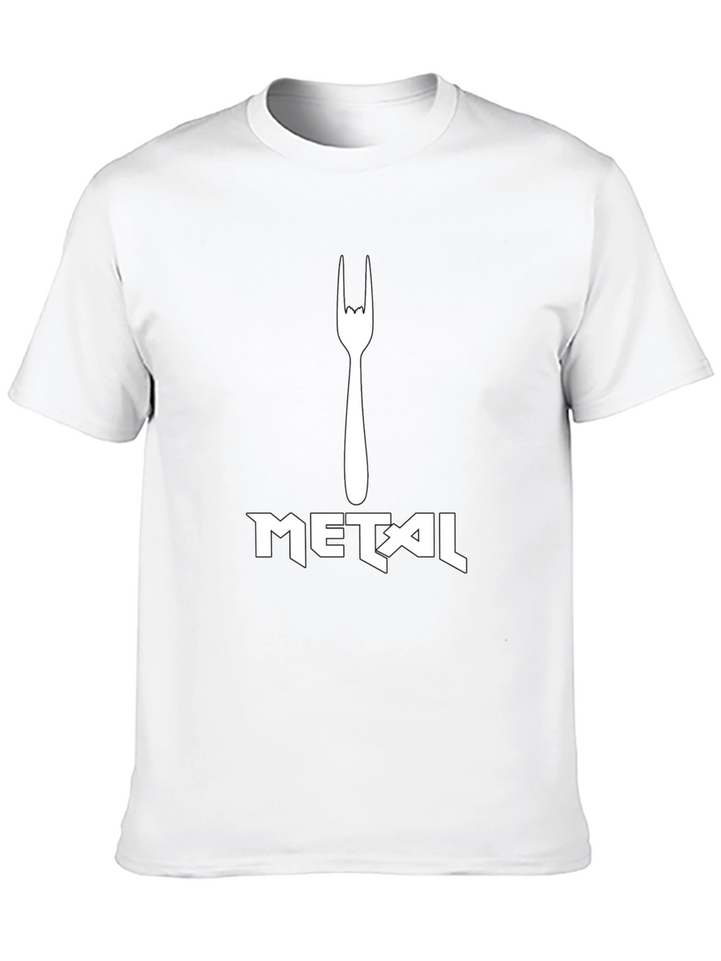 Metal Fork Graphic Black T-Shirt