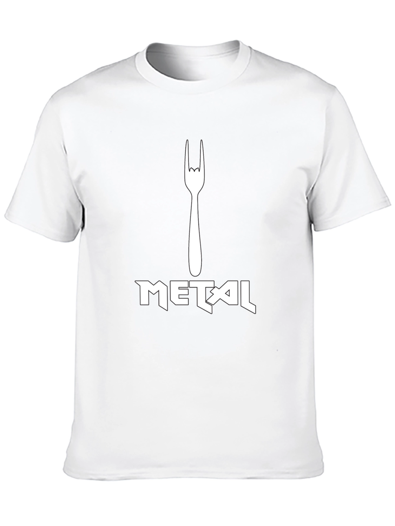 Metal Fork Graphic Black T-Shirt