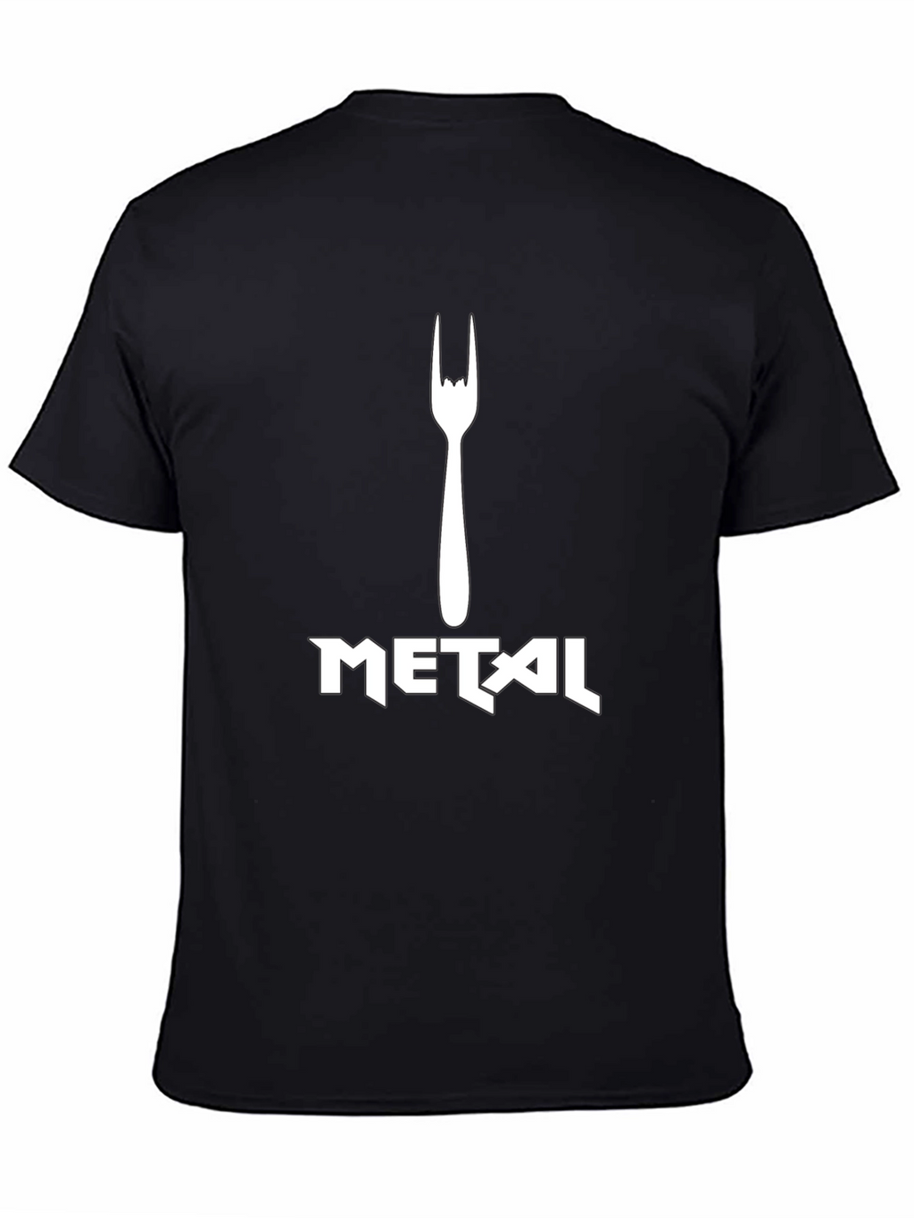 Metal Fork Graphic Black T-Shirt