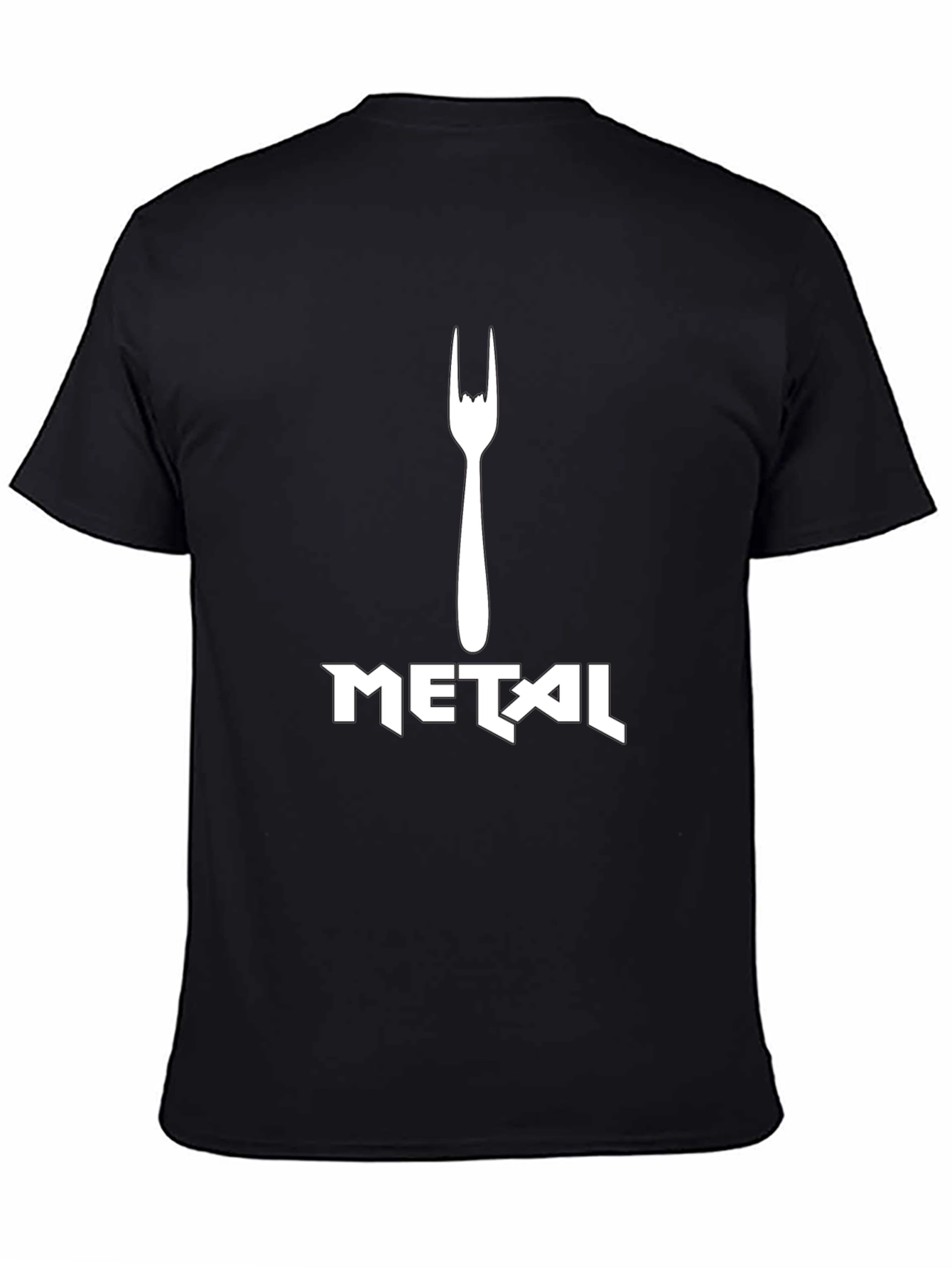 Metal Fork Graphic Black T-Shirt
