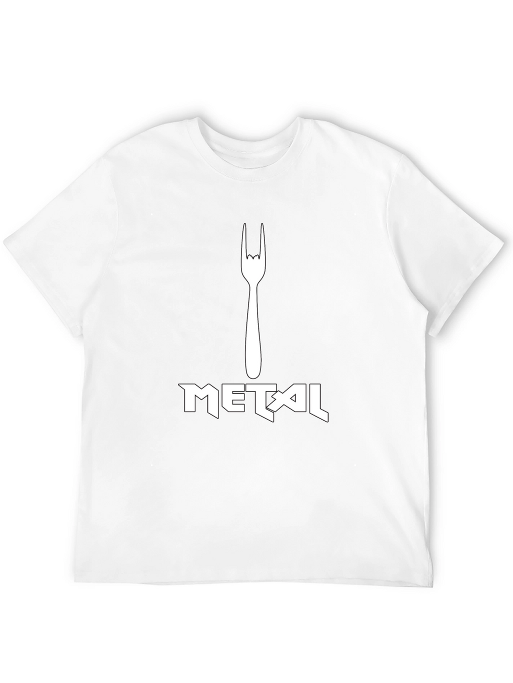 Metal Fork Graphic Black T-Shirt