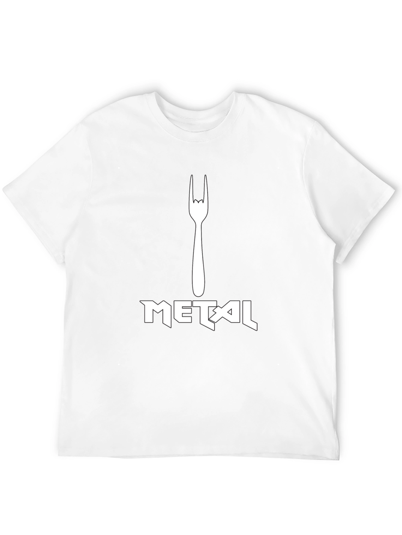 Metal Fork Graphic Black T-Shirt