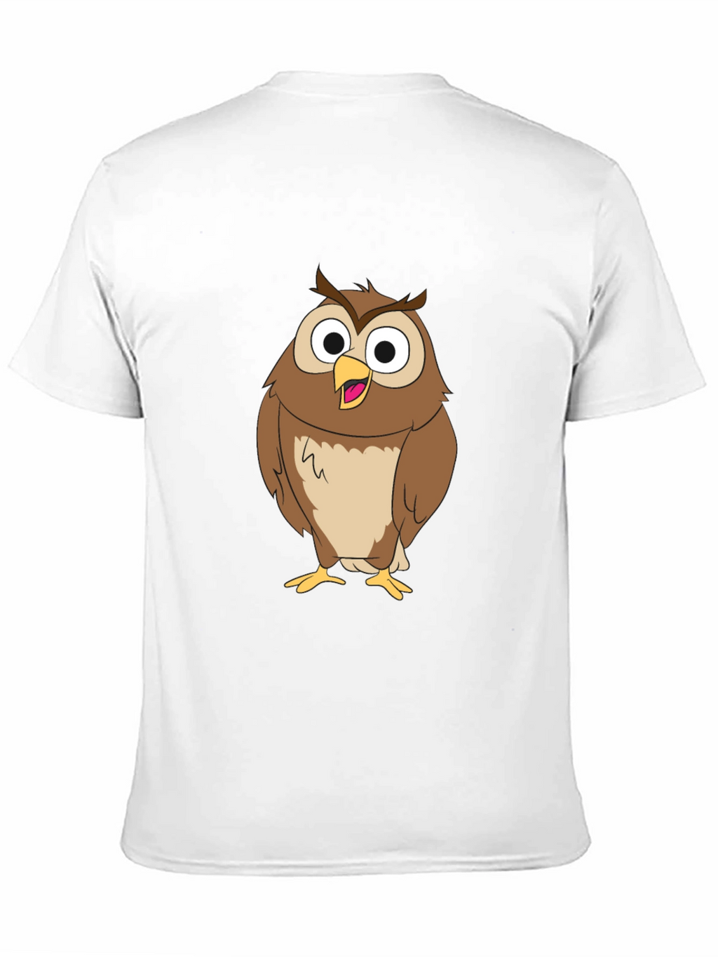 Funny Owl Graphic Print Black T-Shirt